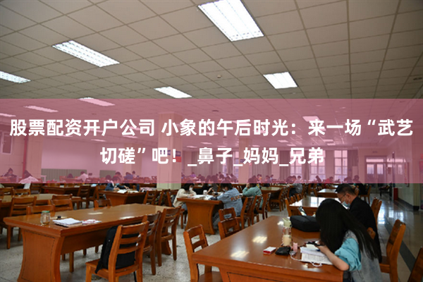 股票配资开户公司 小象的午后时光：来一场“武艺切磋”吧！_鼻子_妈妈_兄弟