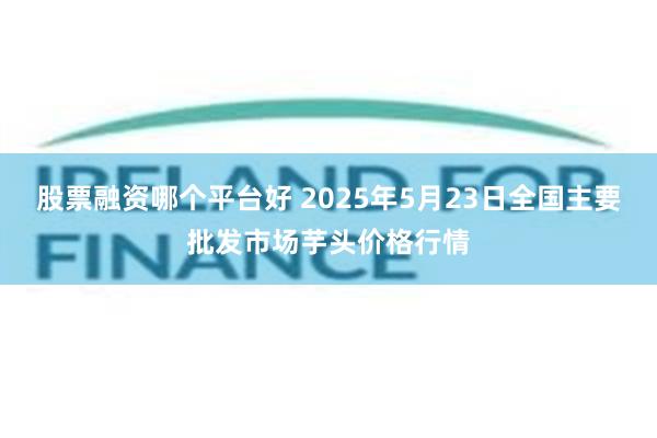 股票融资哪个平台好 2025年5月23日全国主要批发市场芋头价格行情